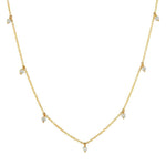 Natural Diamond Yellow Gold Necklace