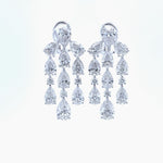 18k Chandellier White Gold Earrings