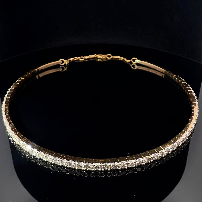 Mode Yellow Gold Large Diamond Chocker