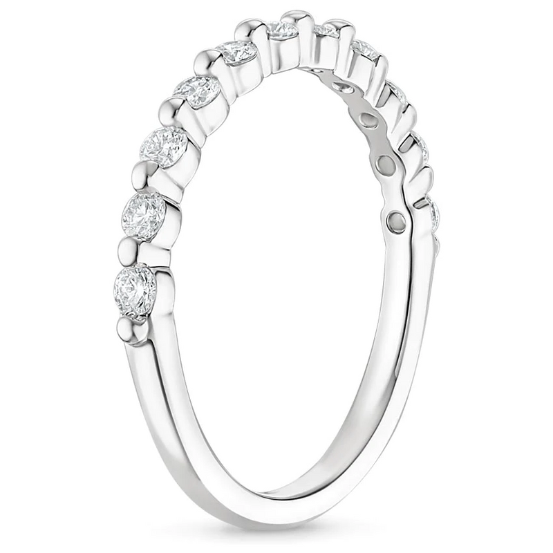 Floating Eternity Band Half-way Diamond Ring