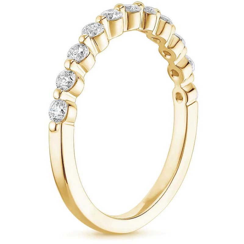 Floating Eternity Band Half-way Diamond Ring