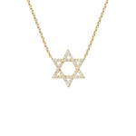 Diamond Star Of David Necklace