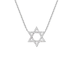 Diamond Star Of David Necklace