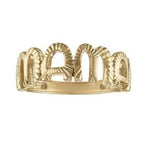 Exquisite Textured Letter "MAMA" Ring