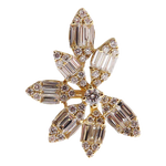 Small Cluster Spike Diamond Baguette Earcrawler