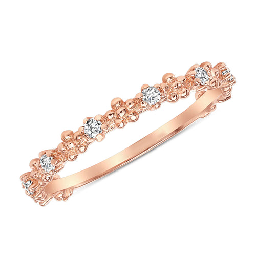 Charm Round Floral Diamond Ring