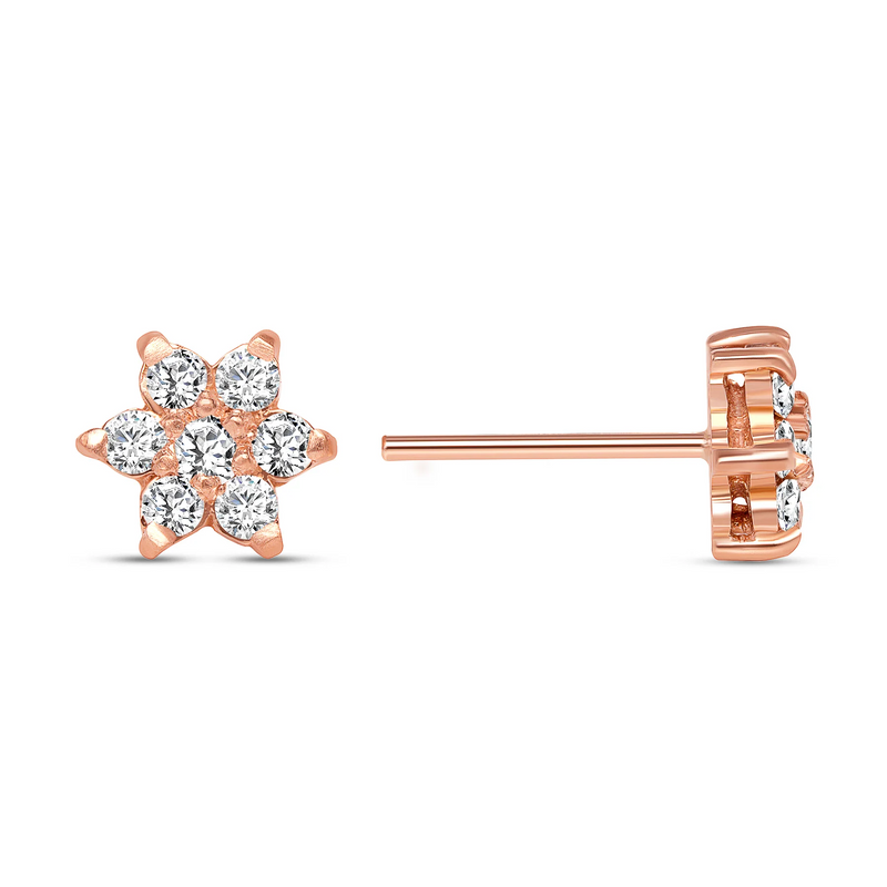 Sweet Round Diamond Stud Earrings