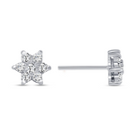 Sweet Round Diamond Stud Earrings