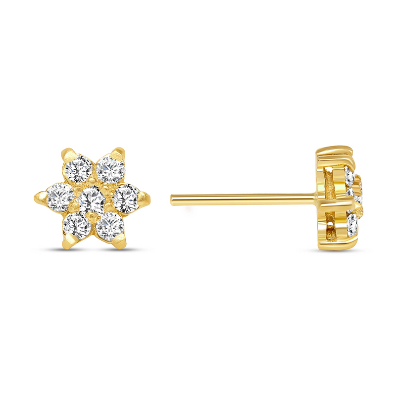 Sweet Round Diamond Stud Earrings