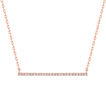 Round Diamond Bar Necklace