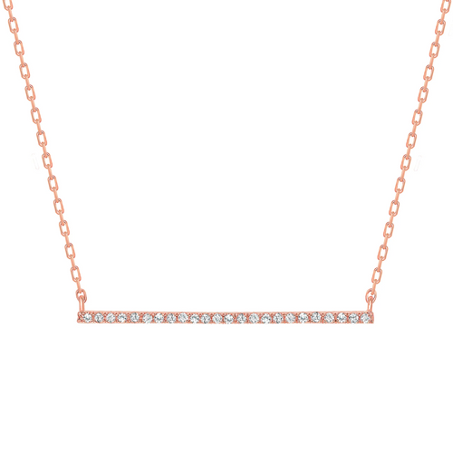 Round Diamond Bar Necklace