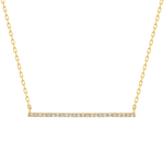 Round Diamond Bar Necklace