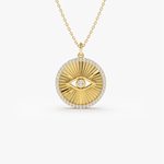 14k Gold Lucky Eye Star Burst