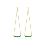 Ruby & Emerald Brilliance Gold Earrings