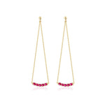 Ruby & Emerald Brilliance Gold Earrings