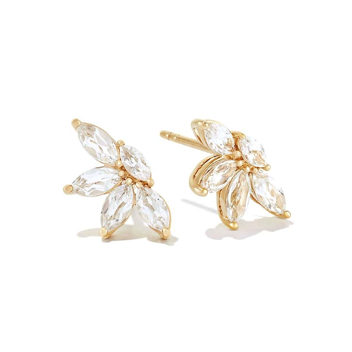 Charming Marquise Stud Diamond Earrings