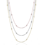 Diamond By The Yard Round-cut Bezel Necklace