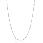 Diamond By The Yard Round-cut Bezel Necklace