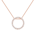 Diamond Circle Pendant Necklace