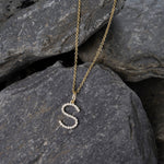 14k Yellow Gold Letter "S" Necklace