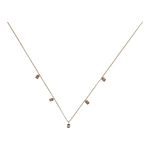 Small Baguette Line Linear Diamond Necklace Pendant