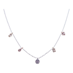 Mixed Shapes Baguette Line Diamond Necklace Pendant