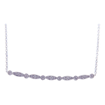 Pave Ball Bar Line Necklace Pendant