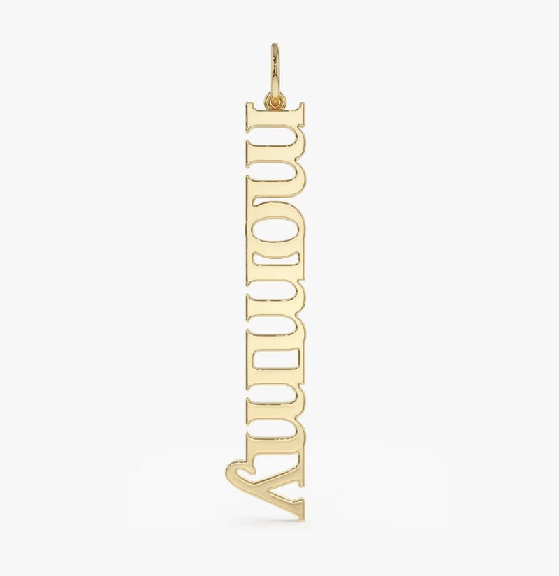 14k Yellow Gold Letter "MOMMY" Necklace