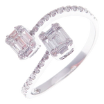 Modern Diamond Baguette Open Ring 3-PC Set