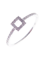 Shapes Square Diamond-Pave Ring
