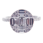 Dangling Delicate Diamond Baguette Earring Ring Set