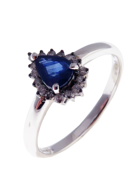 Neptune Tear Drop Round Ring