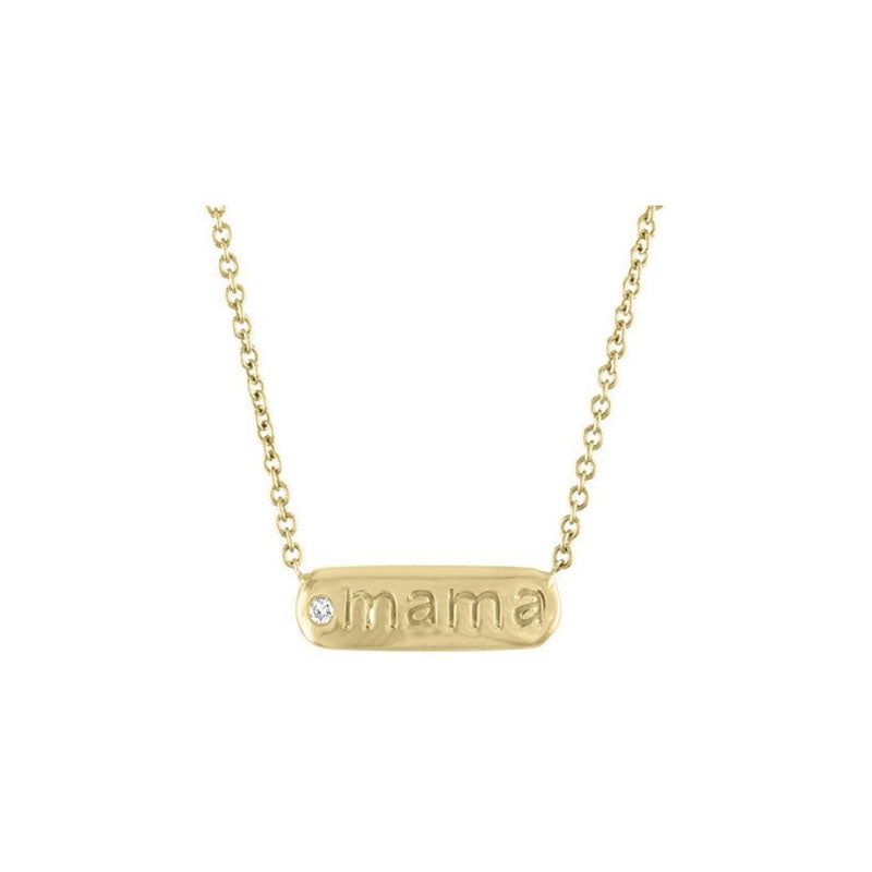 14k 5MM Letter "MAMA" Necklace