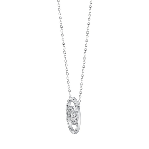 14k Gold Cable Chain Diamond Eye Necklace