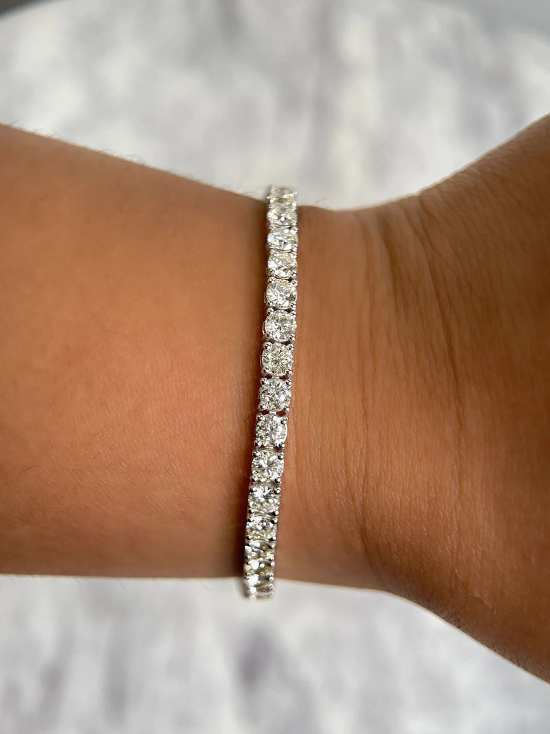 14k Round Natural Diamond Bracelet