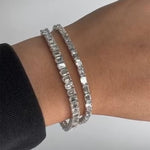 Emerald Platinum Diamond Bracelet