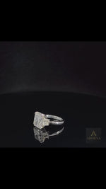 Natural Diamond Platinum Trapezoid Ring