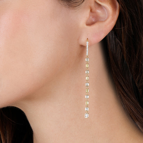 Glamorous Asscher Cut Diamond Earrings