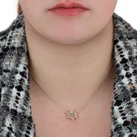 14k Gold Heart Centered Star Of David Necklace